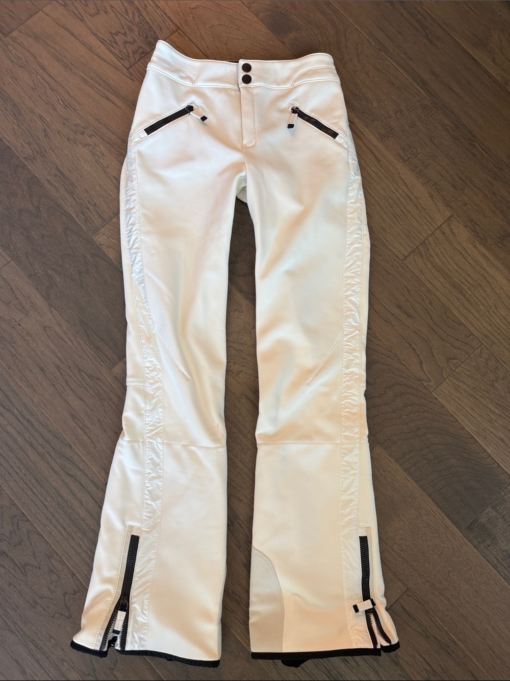 Frauenschuh designer White cream black Ski Pants 32 inseam 28 waist S 3